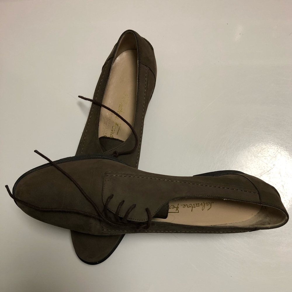 Ferragamo Oxfords suede 7 1/2 B